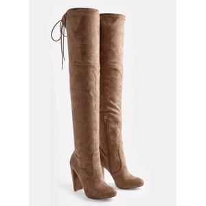 Over-the-knee Boot (Taupe) Size 6